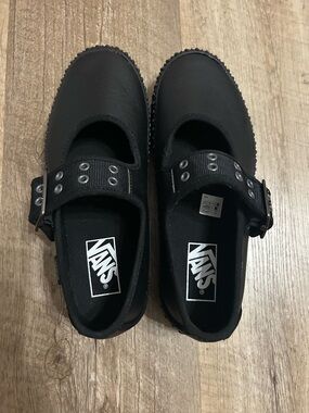 Vans Black Mary Jane Strap Sneakers
